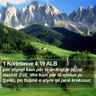 1 Korintasve 4:19 ALB Bible Verse Image