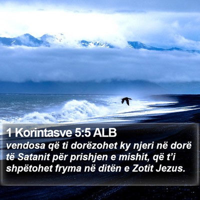 1 Korintasve 5:5 ALB Bible Verse Image