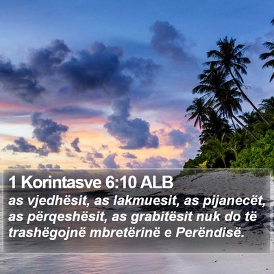 1 Korintasve 6:10 ALB Bible Verse Image