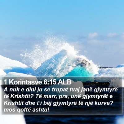 1 Korintasve 6:15 ALB Bible Verse Image