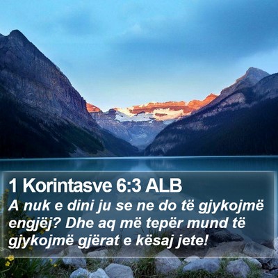 1 Korintasve 6:3 ALB Bible Verse Image