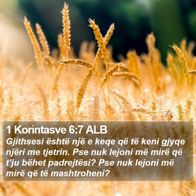 1 Korintasve 6:7 ALB Bible Verse Image