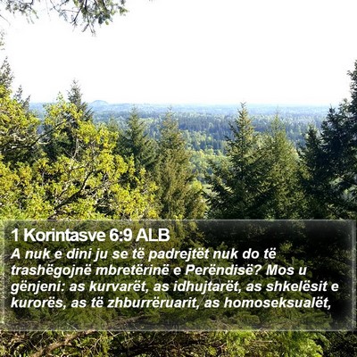 1 Korintasve 6:9 ALB Bible Verse Image