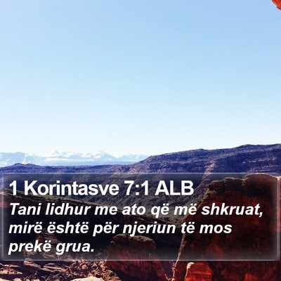 1 Korintasve 7:1 ALB Bible Verse Image