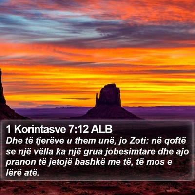 1 Korintasve 7:12 ALB Bible Verse Image
