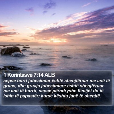 1 Korintasve 7:14 ALB Bible Verse Image