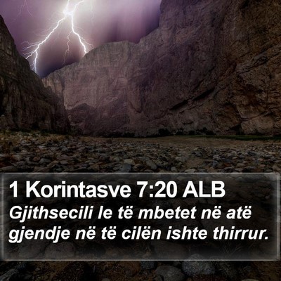 1 Korintasve 7:20 ALB Bible Verse Image