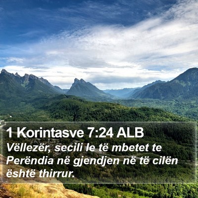 1 Korintasve 7:24 ALB Bible Verse Image