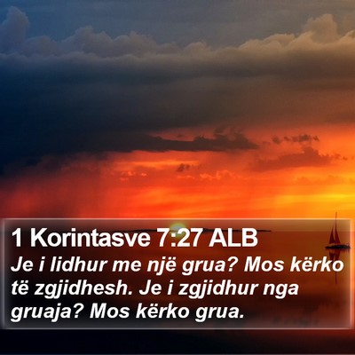 1 Korintasve 7:27 ALB Bible Verse Image