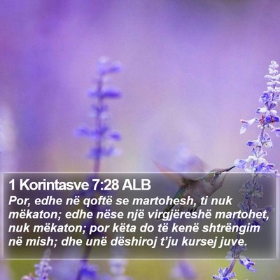 1 Korintasve 7:28 ALB Bible Verse Image