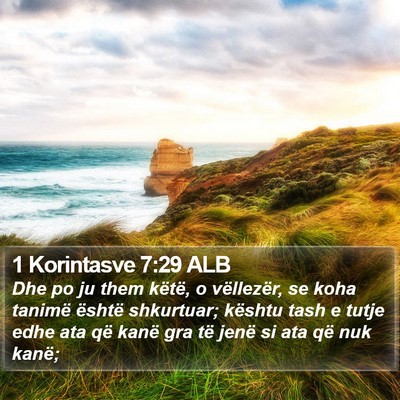 1 Korintasve 7:29 ALB Bible Verse Image