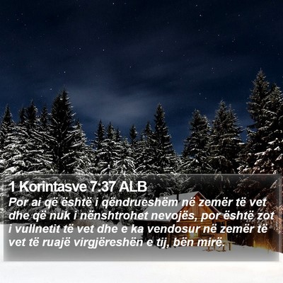 1 Korintasve 7:37 ALB Bible Verse Image