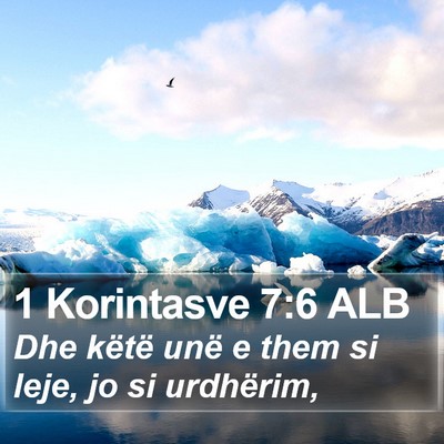 1 Korintasve 7:6 ALB Bible Verse Image