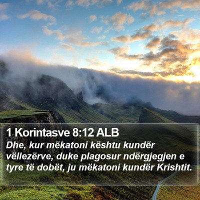 1 Korintasve 8:12 ALB Bible Verse Image