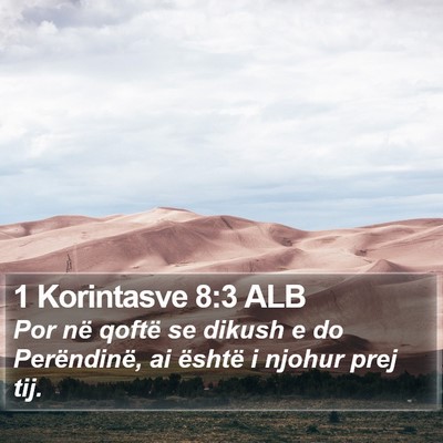 1 Korintasve 8:3 ALB Bible Verse Image