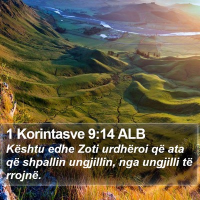 1 Korintasve 9:14 ALB Bible Verse Image