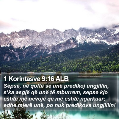 1 Korintasve 9:16 ALB Bible Verse Image