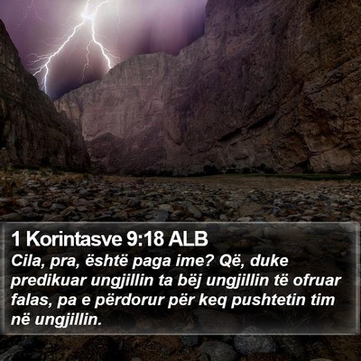 1 Korintasve 9:18 ALB Bible Verse Image