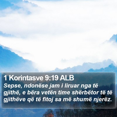 1 Korintasve 9:19 ALB Bible Verse Image