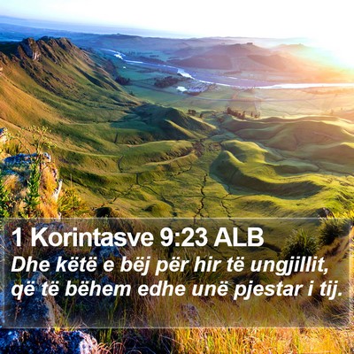 1 Korintasve 9:23 ALB Bible Verse Image
