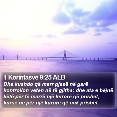 1 Korintasve 9:25 ALB Bible Verse Image