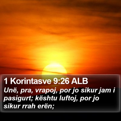1 Korintasve 9:26 ALB Bible Verse Image