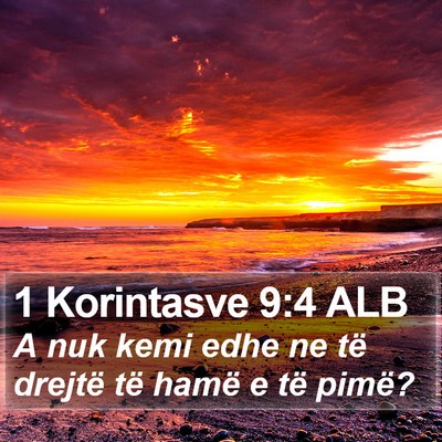 1 Korintasve 9:4 ALB Bible Verse Image