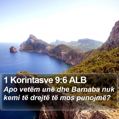 1 Korintasve 9:6 ALB Bible Verse Image