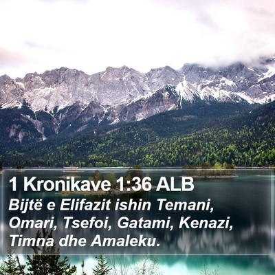 1 Kronikave 1:36 ALB Bible Verse Image