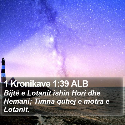 1 Kronikave 1:39 ALB Bible Verse Image