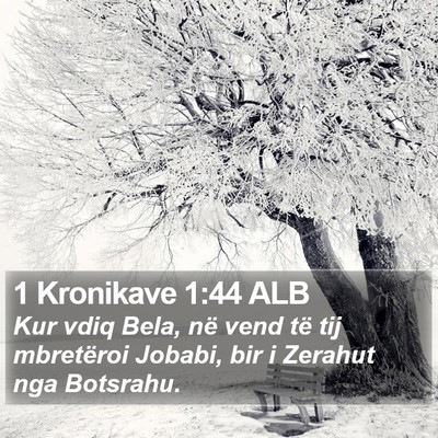1 Kronikave 1:44 ALB Bible Verse Image