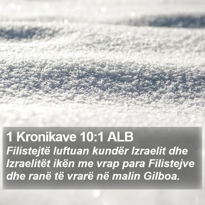 1 Kronikave 10:1 ALB Bible Verse Image