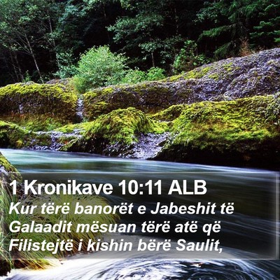 1 Kronikave 10:11 ALB Bible Verse Image