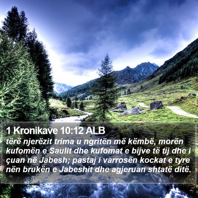 1 Kronikave 10:12 ALB Bible Verse Image