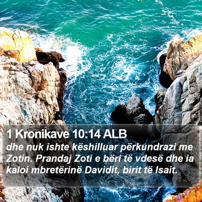 1 Kronikave 10:14 ALB Bible Verse Image