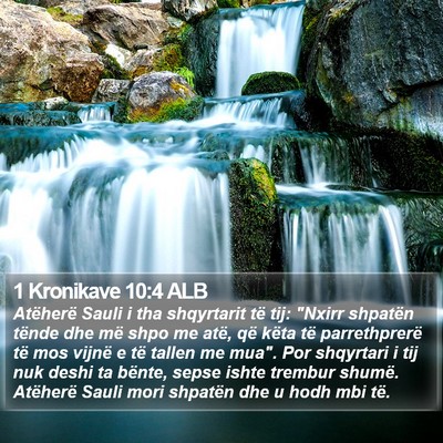 1 Kronikave 10:4 ALB Bible Verse Image