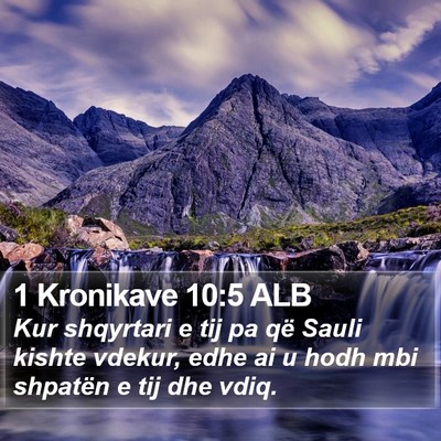 1 Kronikave 10:5 ALB Bible Verse Image
