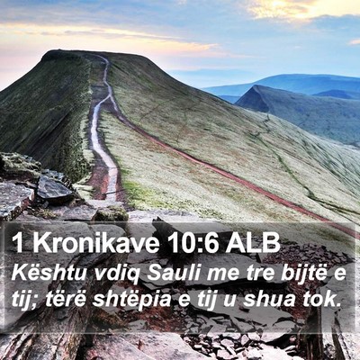 1 Kronikave 10:6 ALB Bible Verse Image