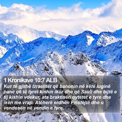 1 Kronikave 10:7 ALB Bible Verse Image