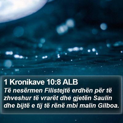 1 Kronikave 10:8 ALB Bible Verse Image