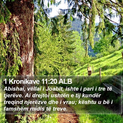 1 Kronikave 11:20 ALB Bible Verse Image