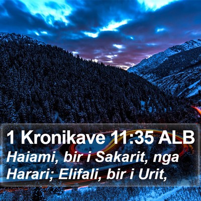 1 Kronikave 11:35 ALB Bible Verse Image