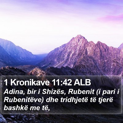 1 Kronikave 11:42 ALB Bible Verse Image