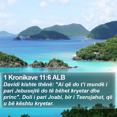 1 Kronikave 11:6 ALB Bible Verse Image