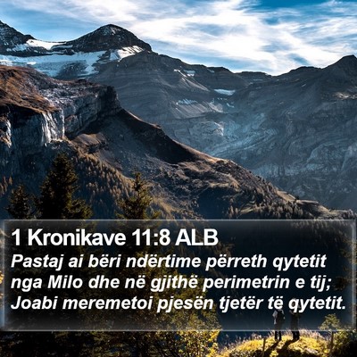 1 Kronikave 11:8 ALB Bible Verse Image
