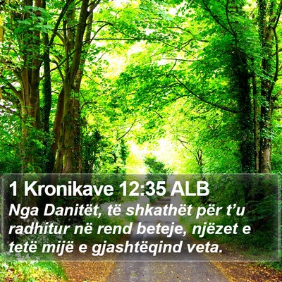 1 Kronikave 12:35 ALB Bible Verse Image