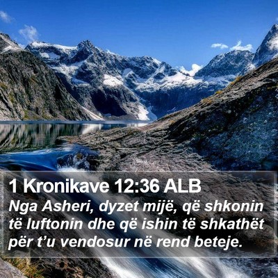 1 Kronikave 12:36 ALB Bible Verse Image