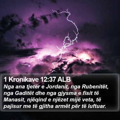 1 Kronikave 12:37 ALB Bible Verse Image