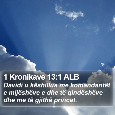 1 Kronikave 13:1 ALB Bible Verse Image