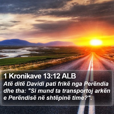 1 Kronikave 13:12 ALB Bible Verse Image